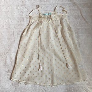 Maurices White and Gold Camisole